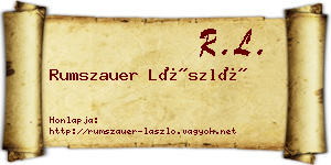 Rumszauer László névjegykártya